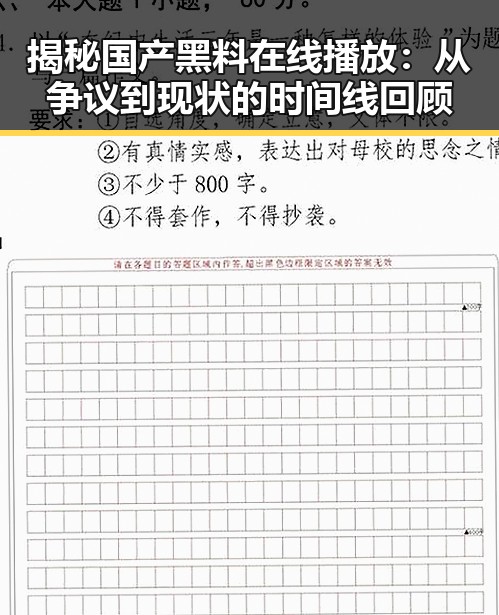 揭秘国产黑料在线播放:从争议到现状的时间线回顾